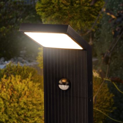 Brilagi - Lámpara LED de exterior con sensor RIANO LED/8W/230V antracita IP65 80 cm