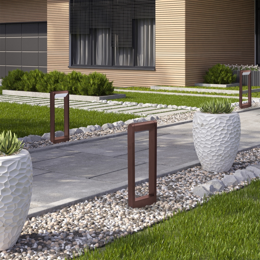 Brilagi - Lámpara LED de exterior CROTONE LED/7W/230V marrón IP54 50 cm