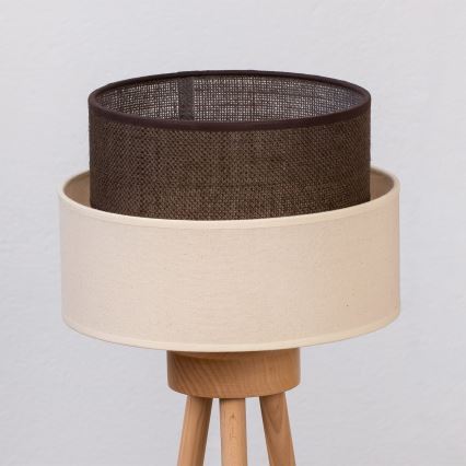 Brilagi - Lámpara LED de mesa BOHO STYLE 1xE27/15W/230V crema/marrón