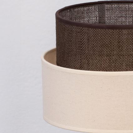 Brilagi - Lámpara LED de mesa BOHO STYLE 1xE27/15W/230V crema/marrón