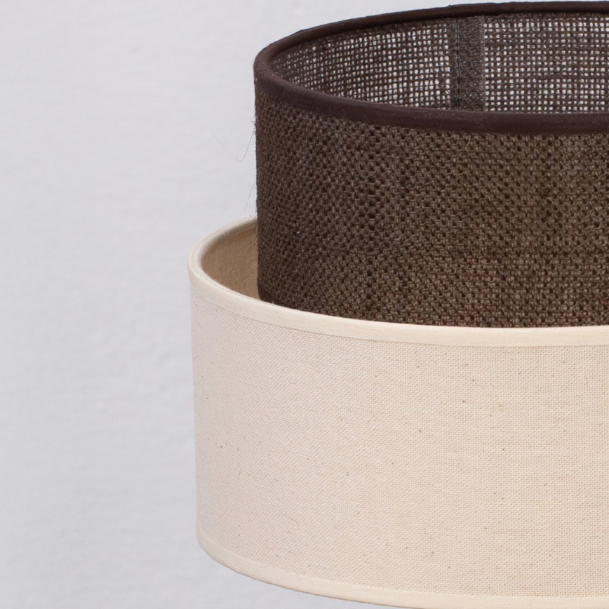 Brilagi - Lámpara LED de mesa BOHO STYLE 1xE27/15W/230V crema/marrón