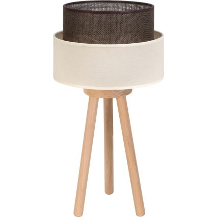 Brilagi - Lámpara LED de mesa BOHO STYLE 1xE27/15W/230V crema/marrón