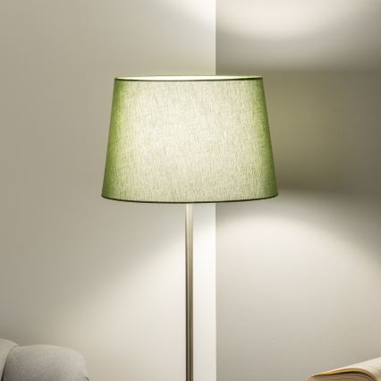 Brilagi - Lámpara LED de pie CERIA 1xE27/40W/230V Ø 30 cm verde/cromo mate