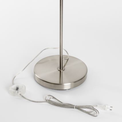 Brilagi - Lámpara LED de pie CERIA 1xE27/40W/230V Ø 45 cm negra/cromo mate