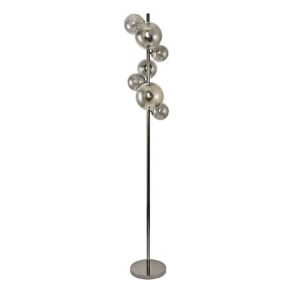 Brilagi - Lámpara LED de pie MILLA 7xG9/3W/230V cromo brillante/ahumado