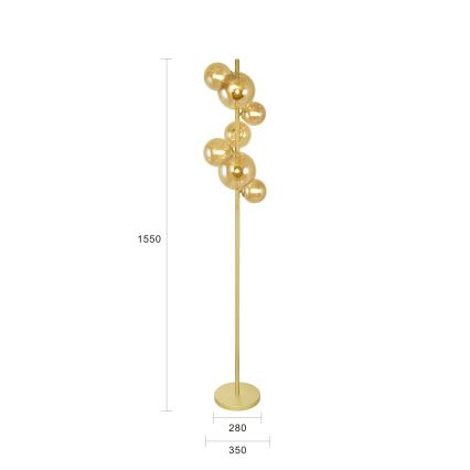 Brilagi - Lámpara LED de pie MILLA 7xG9/3W/230V dorado