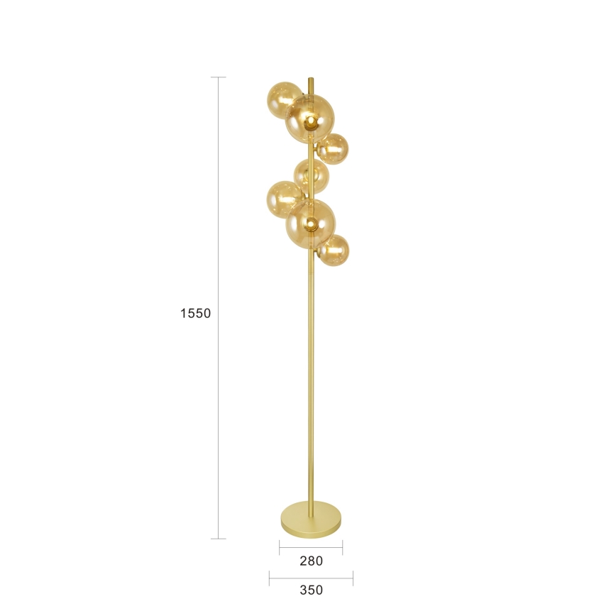 Brilagi - Lámpara LED de pie MILLA 7xG9/3W/230V dorado