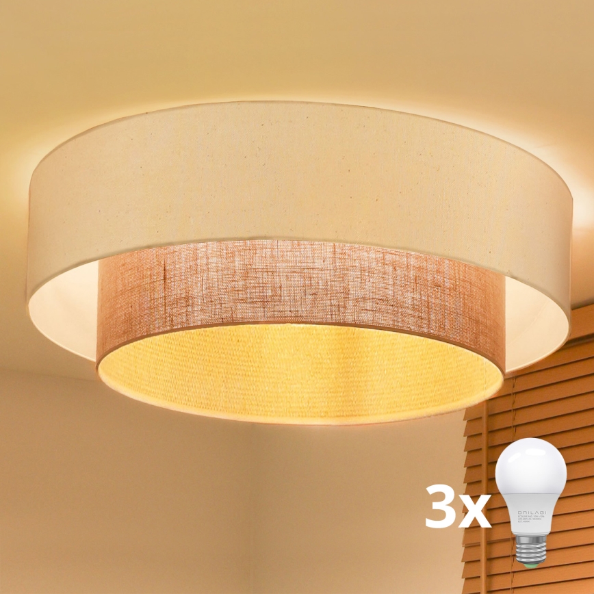 Brilagi - Lámpara LED de techo BOHO STYLE 3xE27/15W/230V Ø 80 cm