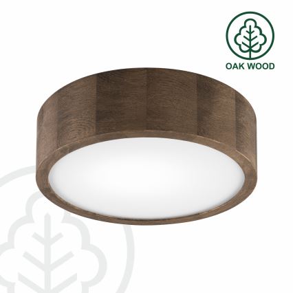 Brilagi - Lámpara de techo LED CARVALHO 1xE27/60W/230V roble nogal Ø 27 cm