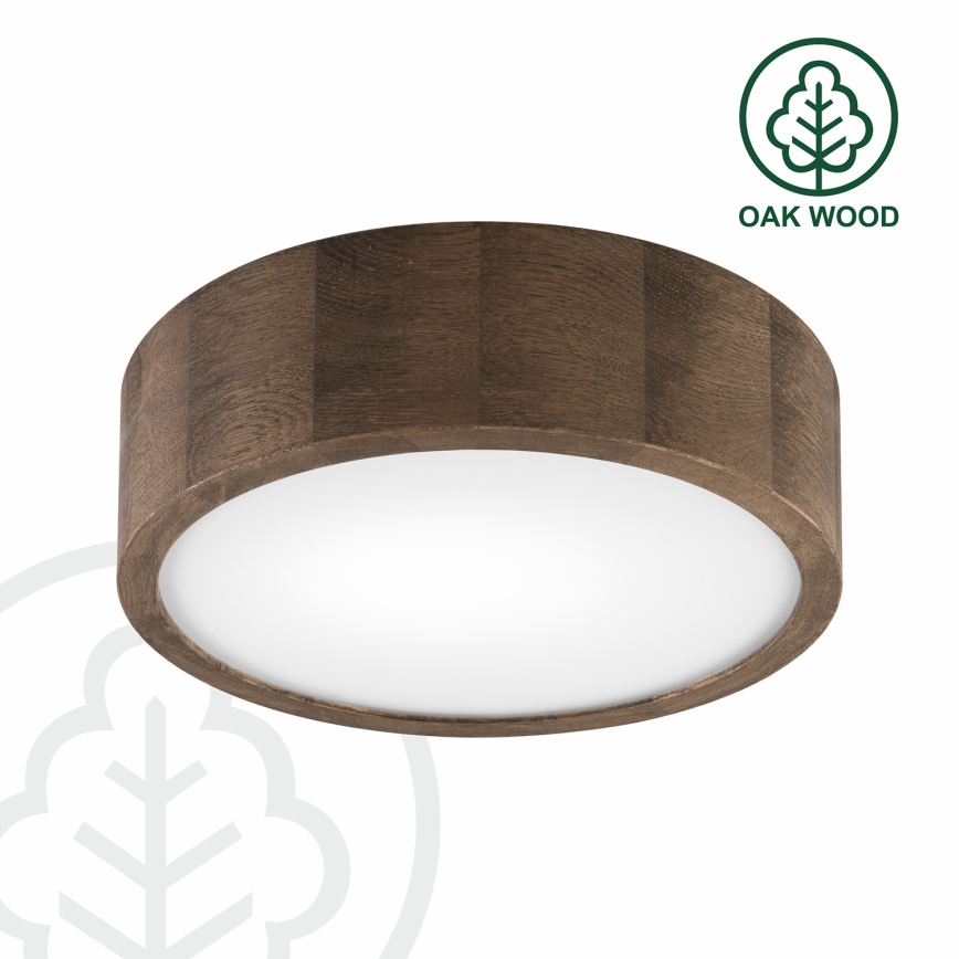 Brilagi - Lámpara de techo LED CARVALHO 1xE27/60W/230V roble nogal Ø 27 cm