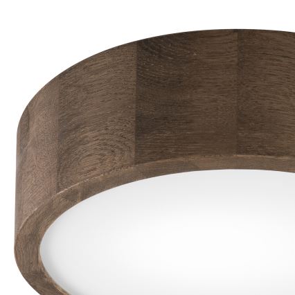 Brilagi - Lámpara de techo LED CARVALHO 1xE27/60W/230V roble nogal Ø 27 cm