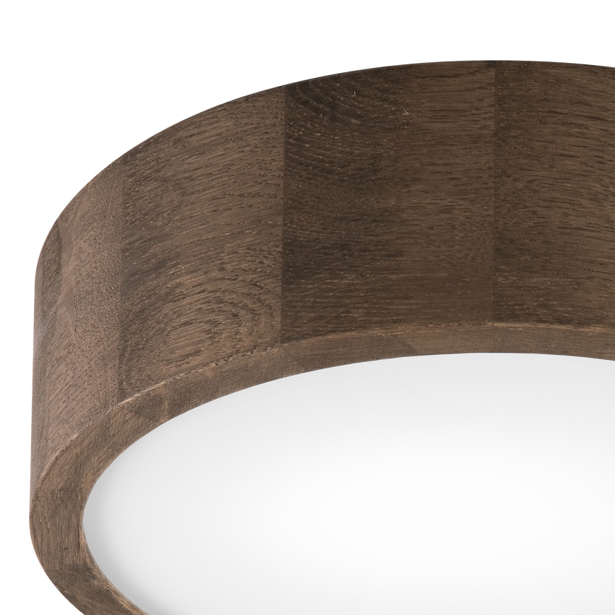 Brilagi - Lámpara de techo LED CARVALHO 1xE27/60W/230V roble nogal Ø 27 cm