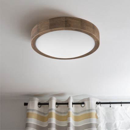 Brilagi - Lámpara de techo LED CARVALHO SLIM 1xE27/60W/230V roble nogal Ø 27 cm