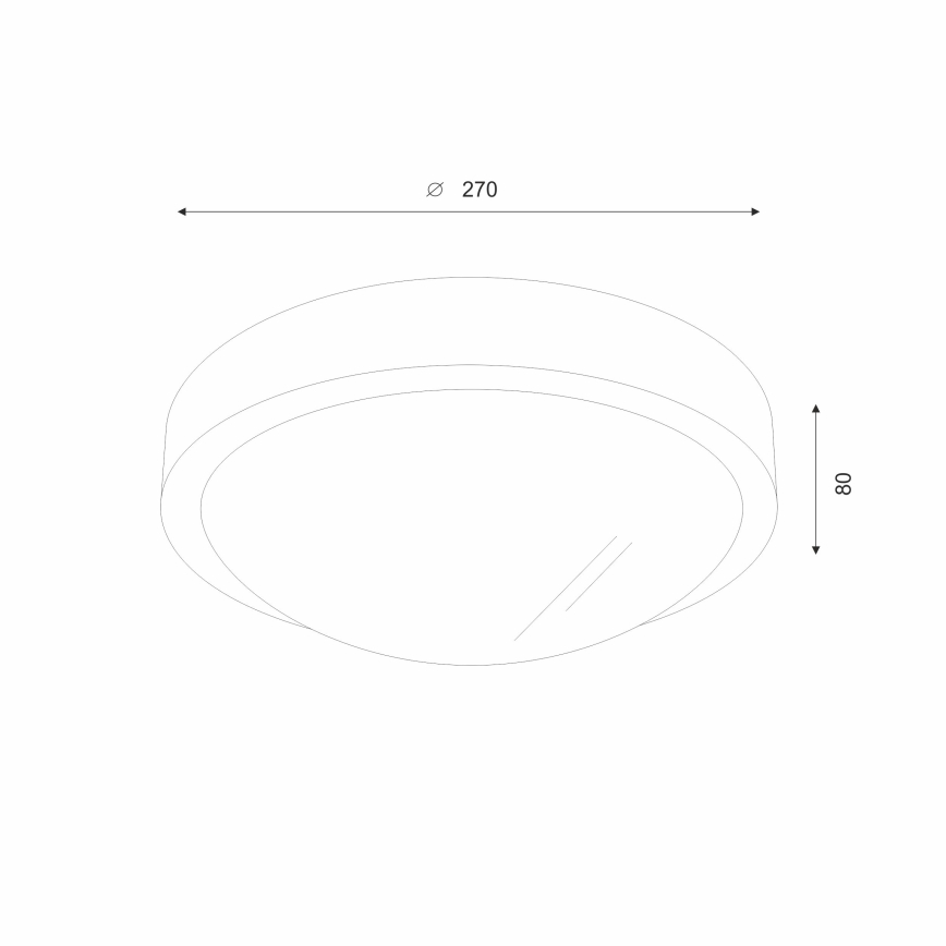 Brilagi - Lámpara de techo LED CARVALHO SLIM 1xE27/60W/230V roble nogal Ø 27 cm