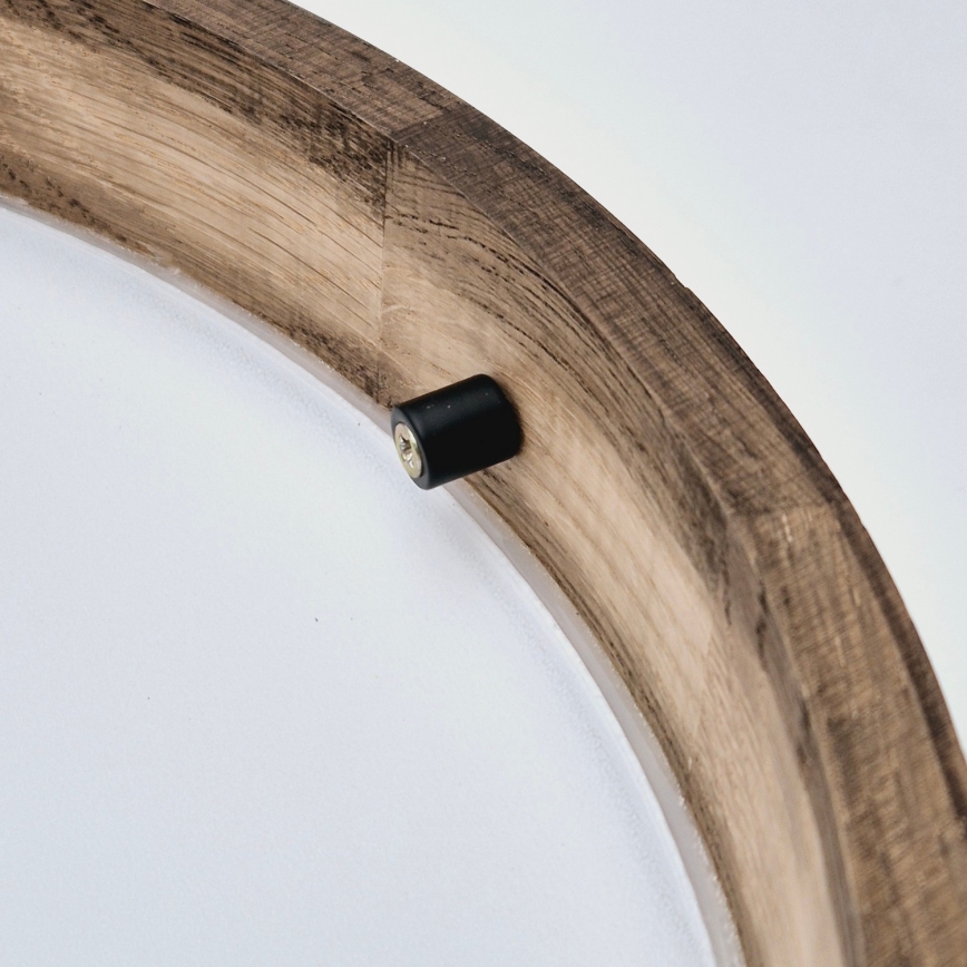 Brilagi - Lámpara de techo LED CARVALHO SLIM 2xE27/60W/230V roble nogal diámetro 37 cm