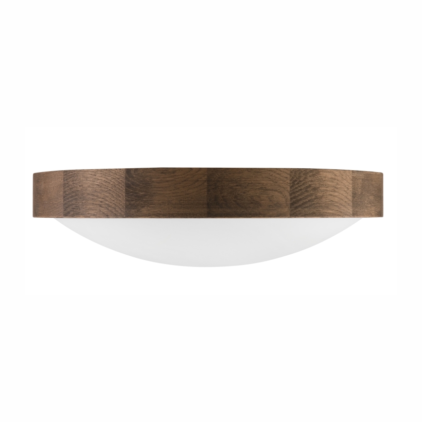 Brilagi - Lámpara de techo LED CARVALHO SLIM 2xE27/60W/230V roble nogal diámetro 37 cm