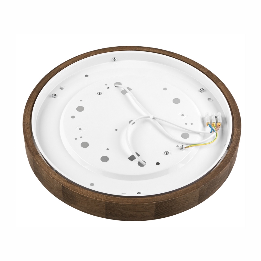 Brilagi - Lámpara de techo LED CARVALHO SLIM 2xE27/60W/230V roble nogal diámetro 37 cm
