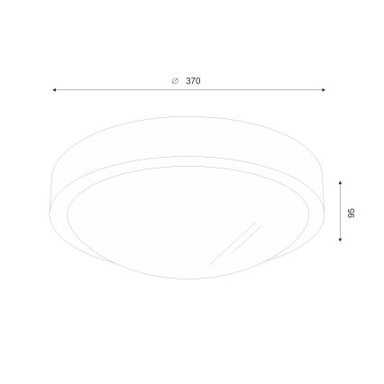 Brilagi - Lámpara de techo LED CARVALHO SLIM 2xE27/60W/230V roble nogal diámetro 37 cm
