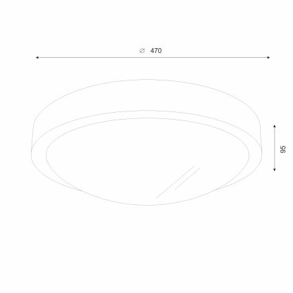 Brilagi - Lámpara de techo LED CARVALHO SLIM 3xE27/60W/230V roble nogal diámetro 47 cm