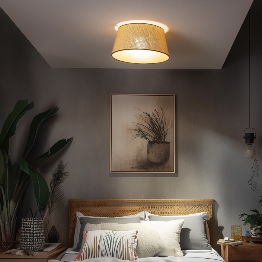 Brilagi - Lámpara LED de techo de montaje en superficie CERIA 1xE27/40W/230V, diámetro 50 cm, beige