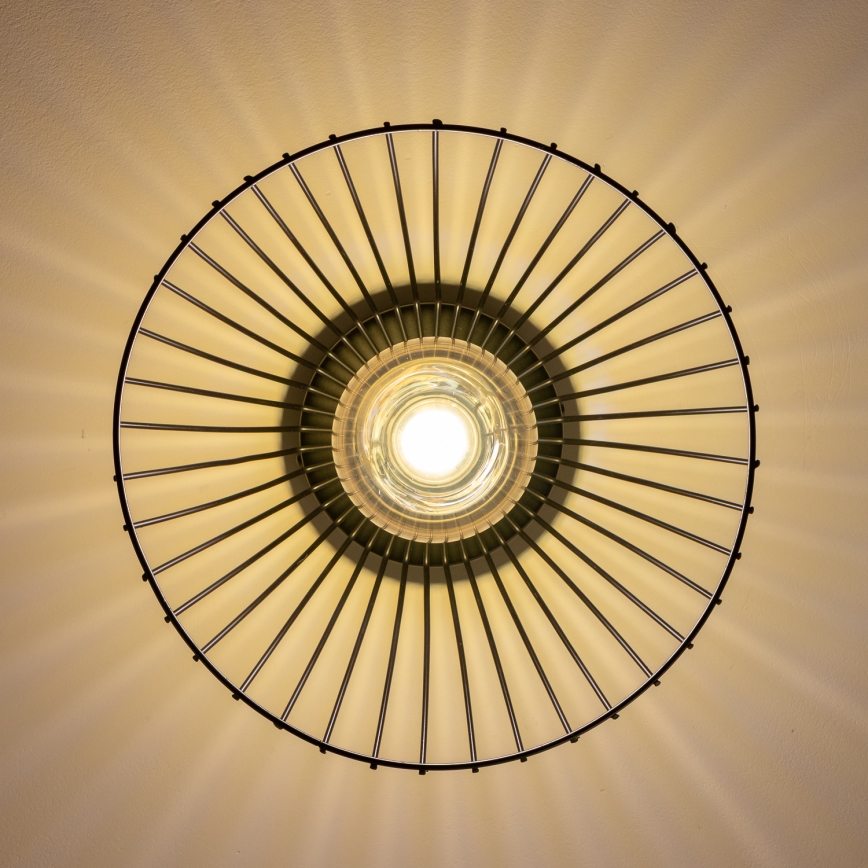 Brilagi - Lámpara LED de techo de montaje en superficie CERIA WIRE 1xE27/40W/230V Ø 30 cm negra