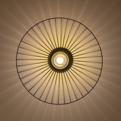 Brilagi - Lámpara LED de techo de montaje en superficie CERIA WIRE 1xE27/40W/230V Ø 45 cm, negra