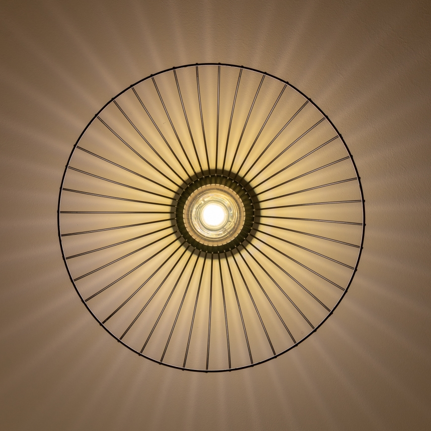 Brilagi - Lámpara LED de techo de montaje en superficie CERIA WIRE 1xE27/40W/230V Ø 45 cm, negra