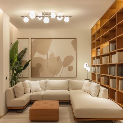 Brilagi - Lámpara LED de techo de montaje superficial MILLA 7xG9/3W/230V negro cromado/blanco