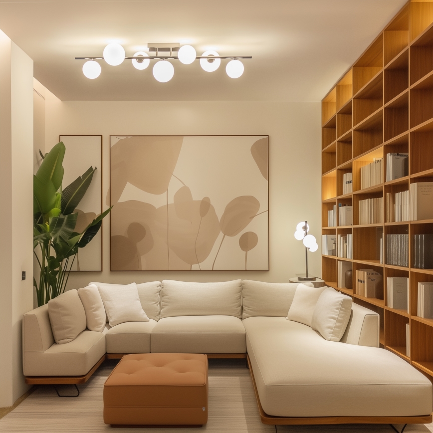 Brilagi - Lámpara LED de techo de montaje superficial MILLA 7xG9/3W/230V negro cromado/blanco