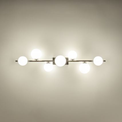 Brilagi - Lámpara LED de techo de montaje superficial MILLA 7xG9/3W/230V negro cromado/blanco