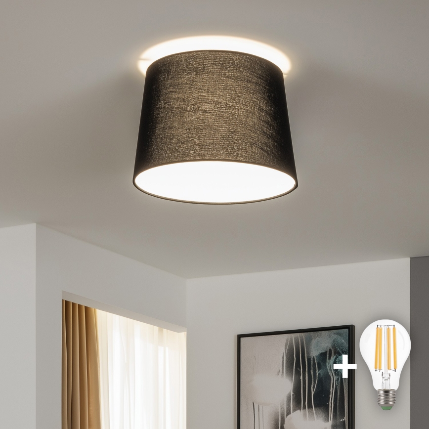 Brilagi - Lámpara LED de techo de superficie CERIA, 1x E27/40W/230V, Ø 30 cm, color negro
