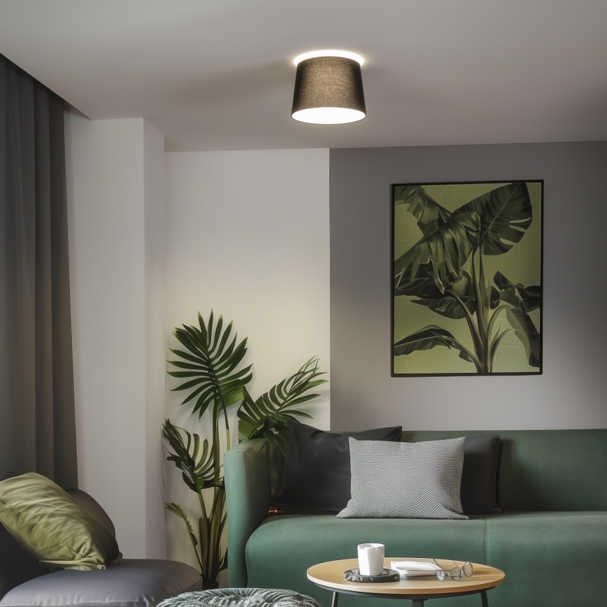 Brilagi - Lámpara LED de techo de superficie CERIA, 1x E27/40W/230V, Ø 30 cm, color negro