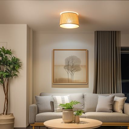 Brilagi - Lámpara LED de techo de superficie CERIA 1xE27/40W/230V, diámetro 35 cm, beige