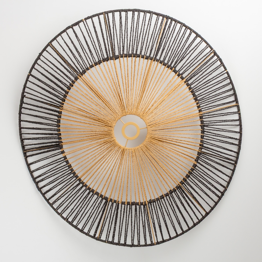 Brilagi - Lámpara de techo LED de superficie CERIA BOHO 1xE27/40W/230V Ø 50 cm negro/marrón/roble