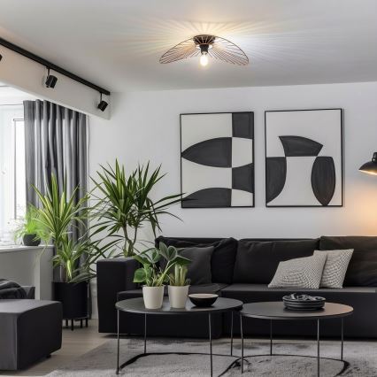 Brilagi - Lámpara LED de techo de superficie CERIA WIRE 1xE27/40W/230V 40x56 cm bronce