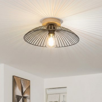 Brilagi - Lámpara LED de techo de superficie CERIA WIRE 1xE27/40W/230V Ø 26 cm negro/roble