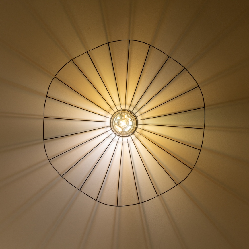 Brilagi - Lámpara LED de techo de superficie CERIA WIRE 1xE27/40W/230V Ø 80 cm negra