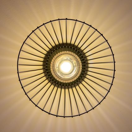 Brilagi - Lámpara LED de techo montada en superficie CERIA WIRE 1xE27/40W/230V Ø 21 cm negra