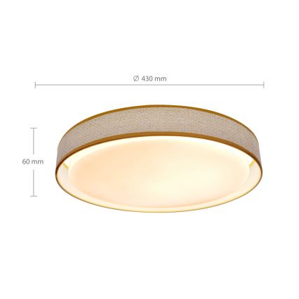 Brilagi - Lámpara de techo LED regulable KIANIA LED/48W/230V 3000-6500K Ø 43 cm + mando a distancia