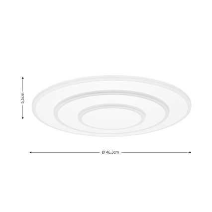 Brilagi - Lámpara de techo LED regulable MODERN LED/58W/230V 2700-6500K Ø 46,3 cm + mando a distancia