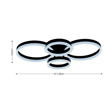 Brilagi - Lámpara de techo LED regulable ORBITS LED/49W/230V 3000/4000/6000K + mando a distancia