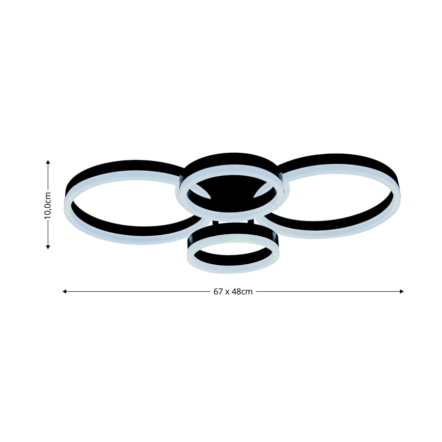 Brilagi - Lámpara de techo LED regulable ORBITS LED/49W/230V 3000/4000/6000K + mando a distancia