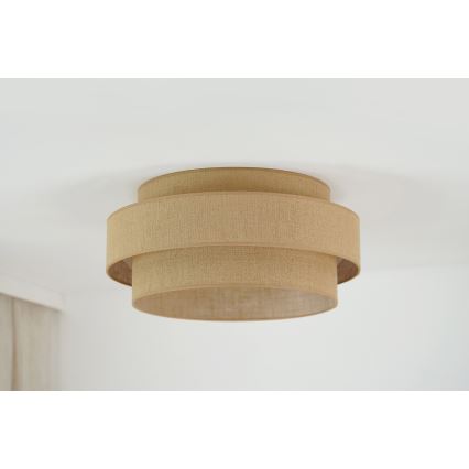 Brilagi - Lámpara de techo LED SPACE YUTE LED/12W/230V Ø 50 cm 3000K/4000K/6400K beige