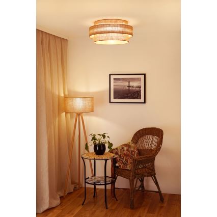 Brilagi - Lámpara de techo LED SPACE YUTE LED/12W/230V Ø 50 cm 3000K/4000K/6400K beige