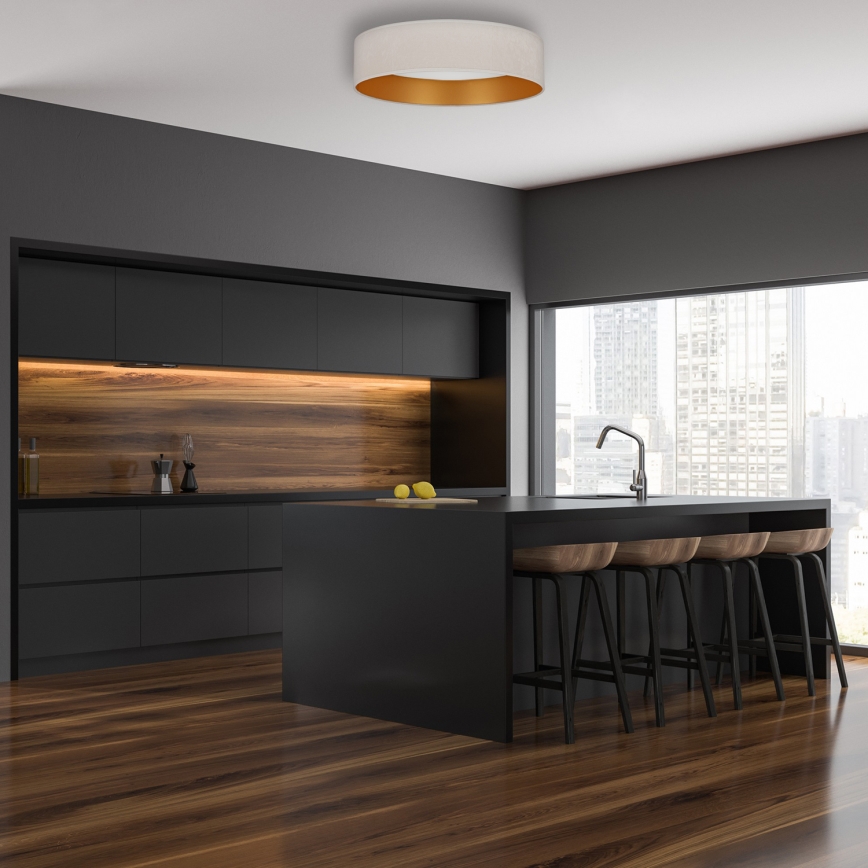 Brilagi - Lámpara de techo LED VELVET LED/24W/230V Ø 40 cm 3000/4000/6400K crema/dorado