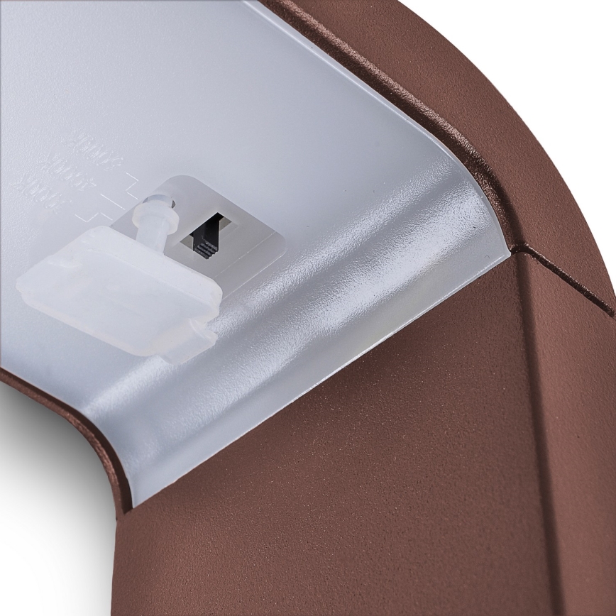 Brilagi - Lámpara LED exterior BARI LED/7W/230V 3000/4000/6000K marrón IP54 50 cm