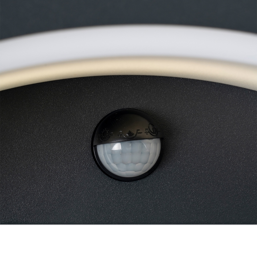 Brilagi - Lámpara de pared LED para exterior con sensor ARCELO LED/8W/230V IP54