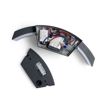 Brilagi - Lámpara de pared LED para exterior con sensor ARCELO LED/8W/230V IP54