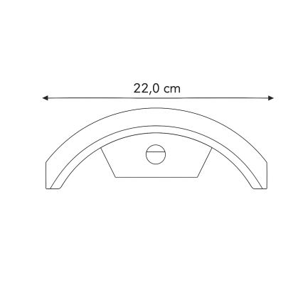 Brilagi - Lámpara de pared LED para exterior con sensor ARCELO LED/8W/230V IP54