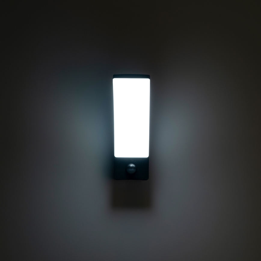 Brilagi - Lámpara de pared LED para exterior con sensor ARCELO LED/9W/230V IP44